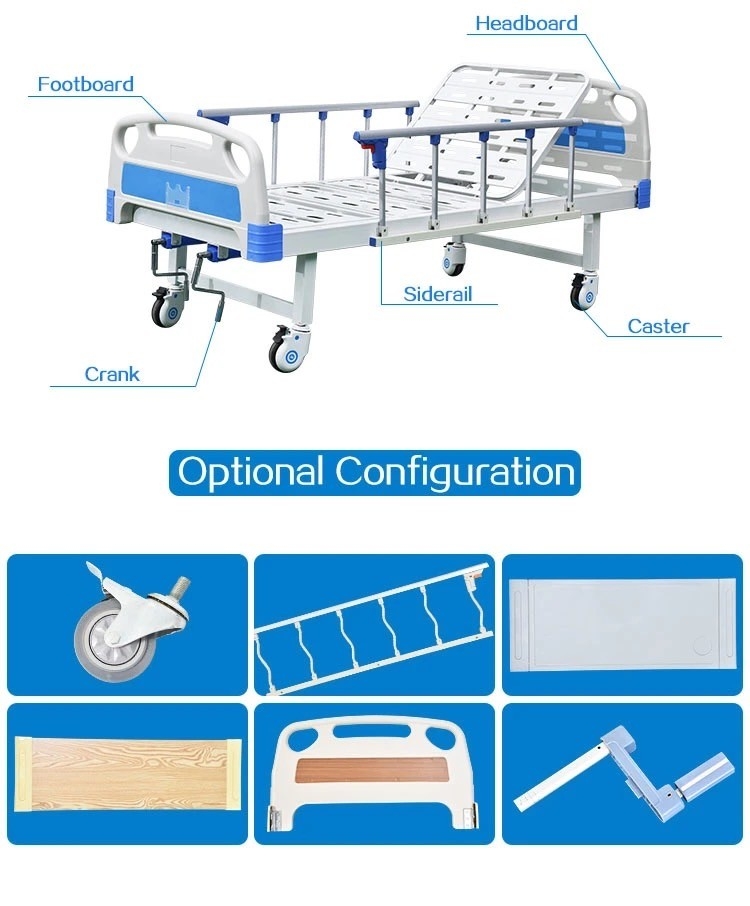 เตียงผู้ป่วยมือหมุน 2 ไกร์ B02-I