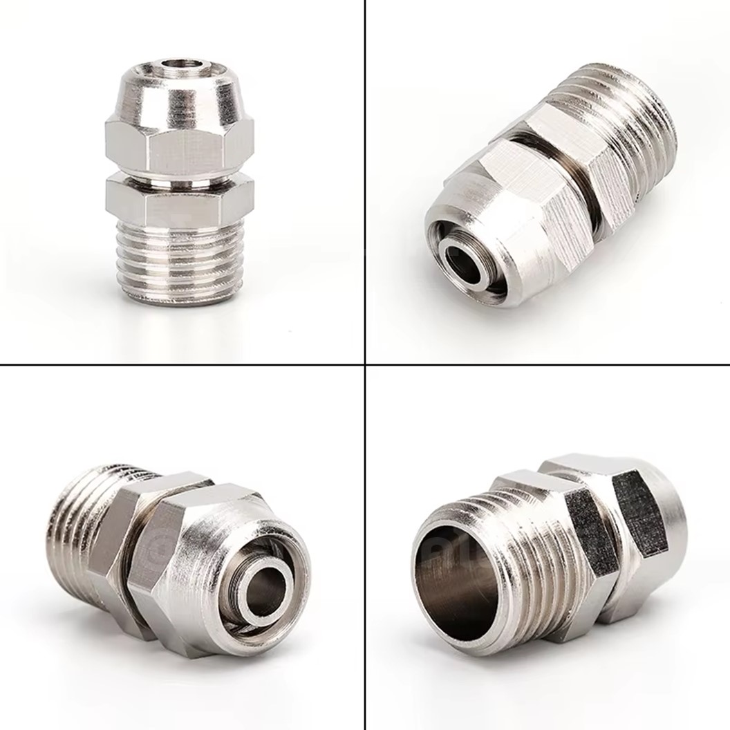 KPC ข้อต่อลมสวมอัด ตรง เกลียวนอก Quick Joint Connector Straight Male Thread ข้อต่อลม แบบสวมอัด เกลียวตัวผู้ Air fitting ข้อต่อตรงเกลียวนอก