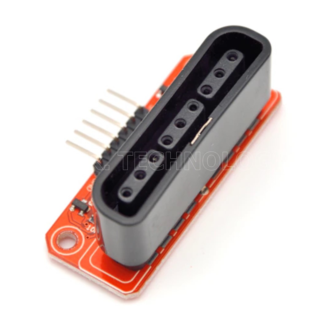 (1ชิ้น) AA331 ตัวแปลงหัว PS2 เป็นขาต่อแบบ SPI สำหรับ Arduino PS2 JoyStick Adapter for Arduino