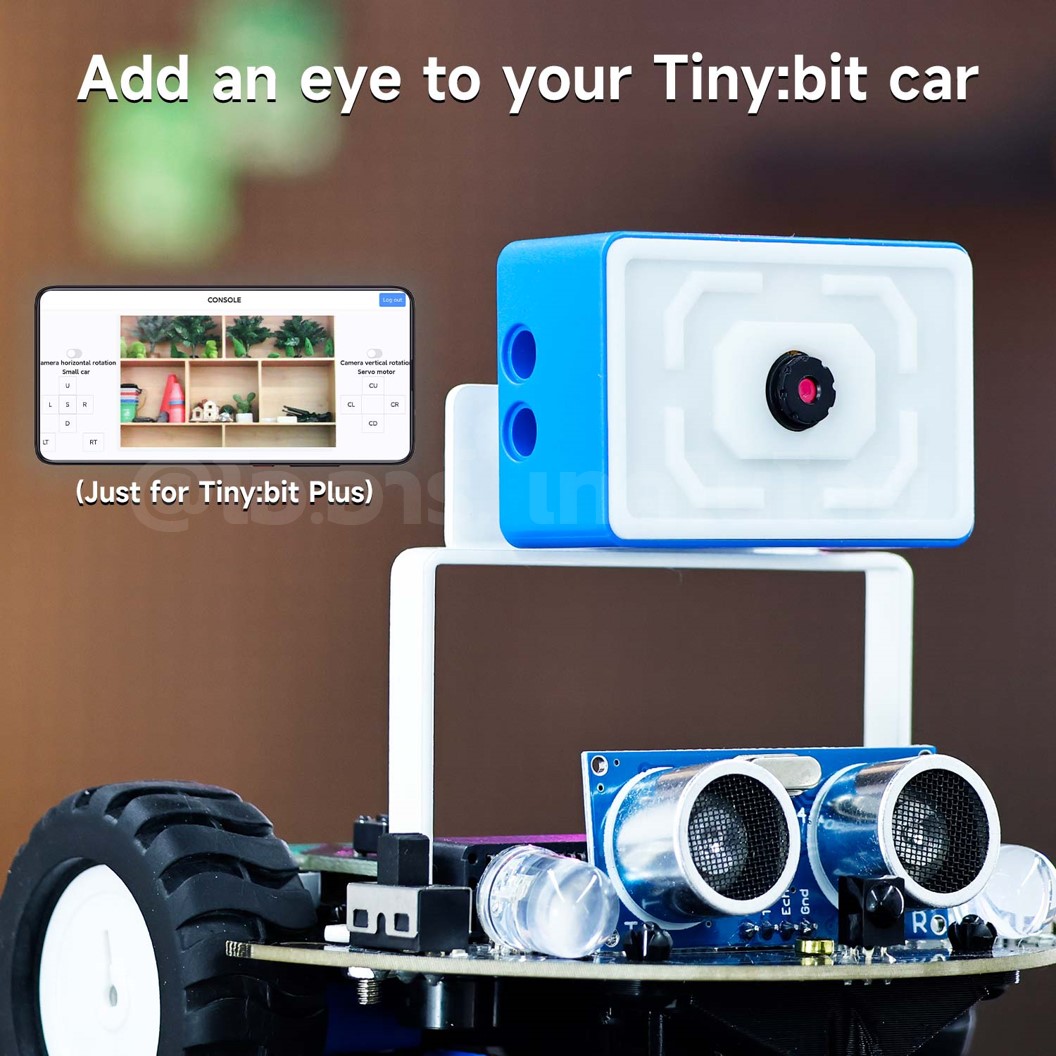 YB-002-CB Yahboom Tinybit Plus ชุดหุ่นยนต์ไมโครบิต พร้อมโมดูลกล้อง Tiny:bit Plus Smart Robot Car **พร้อมบอร์ด Microbit** for Microbit V2/V1.5