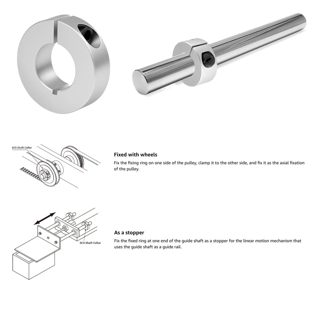 SCSAW ตัวล็อคเพลา อลูมิเนียม รูเพลา 6-30mm Aluminum Shaft Lock Clamp SCSAW Open type Optical Axis collar ตัวล็อคแกน ปลอกสวมแกน ข้อต่ออลูมิเนียม