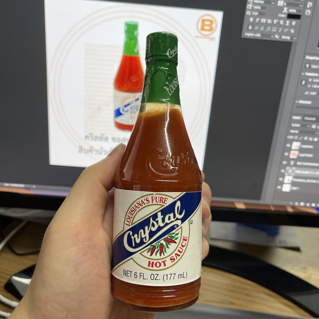 คริสทัล ซอสพริก 177 มล. สินค้านำเข้าจาก สหรัฐอเมริกา Crystal Louisiana's Pure Hot Sauce 177 ml.