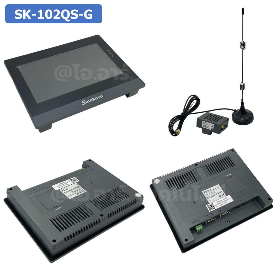 SAMKOON HMI SK-102QS-G + WiFi module IoT จอทัชสกรีน 10.2" HMI Touch Screen 10.2" รองรับ Ethernet, WiFi module IOT (Human Machine Interface)