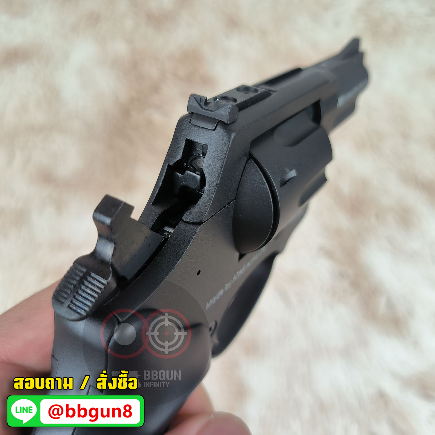 ปืนแบลงค์กันลูกโม่ ยี่ห้อ ZORAKI รุ่น R1 TD 2.5" สีดำ ลำกล้อง 2.5 นิ้ว Blank Gun (แถมกล่องใส่ปืน)