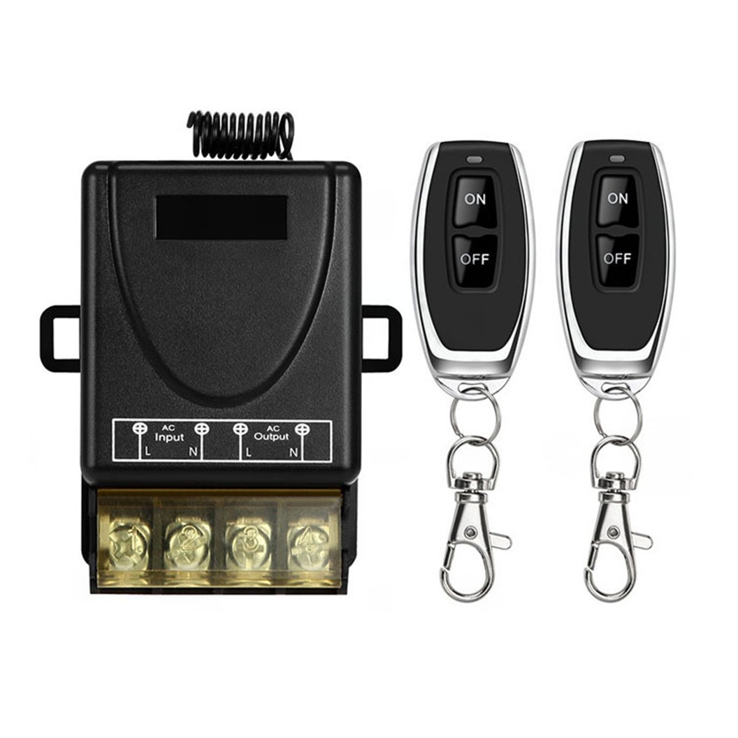 RC220 กล่องรีโมทควบคุม 1ช่อง 2ปุ่ม 433MHz AC220V 10A เปิด-ปิด 1 Channel Relay Module Wireless Remote Control Switch รีโมตควบคุม 1ช่อง 220VAC
