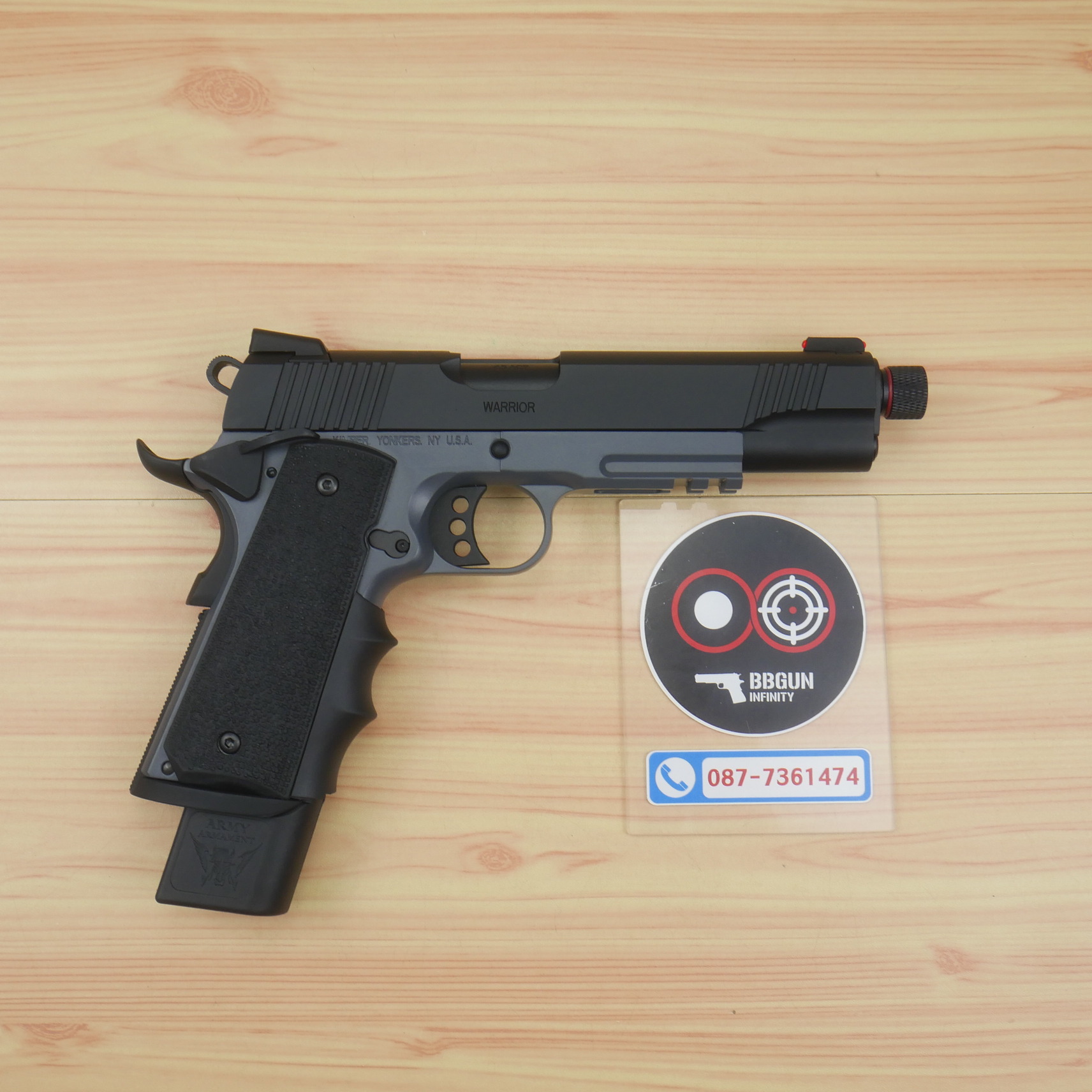 บีบีกันอัดแก๊ส Army Armament R32-2 Kimber Custom สีดำเทา (Grey) BB GUN