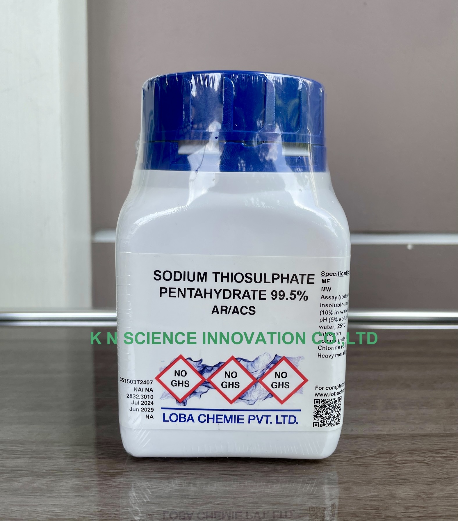 Sodium thiosulfate-5-hydrate, AR, Conform to BP/USP , 1 kg ,Loba 0605001000