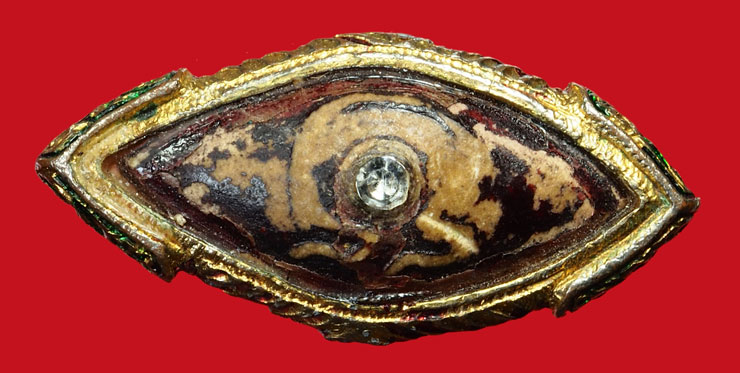 *35868 ดวงตาสวรรค์หลวงพ่อผิน วัดสนมลาว สระบุรี เลี่ยมกรอบเดิมจากวัด 81