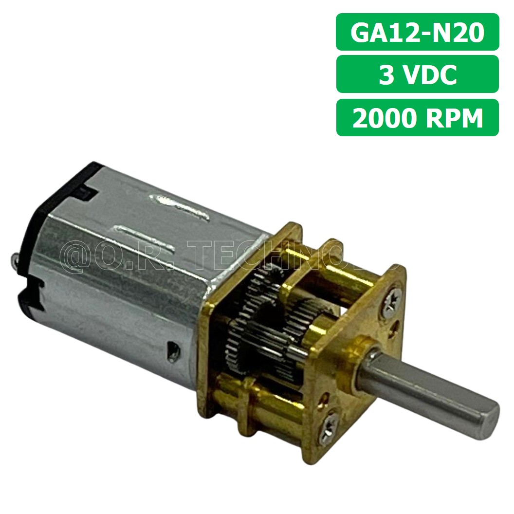 JB256 มอเตอร์ มอเตอร์เกียร์ N20 3VDC 2000RPM Micro Gear Motor DC แกนขนาด 3mm D Shaft มอเตอร์ทดเฟือง GA12-N20 ไมโครมอเตอร์