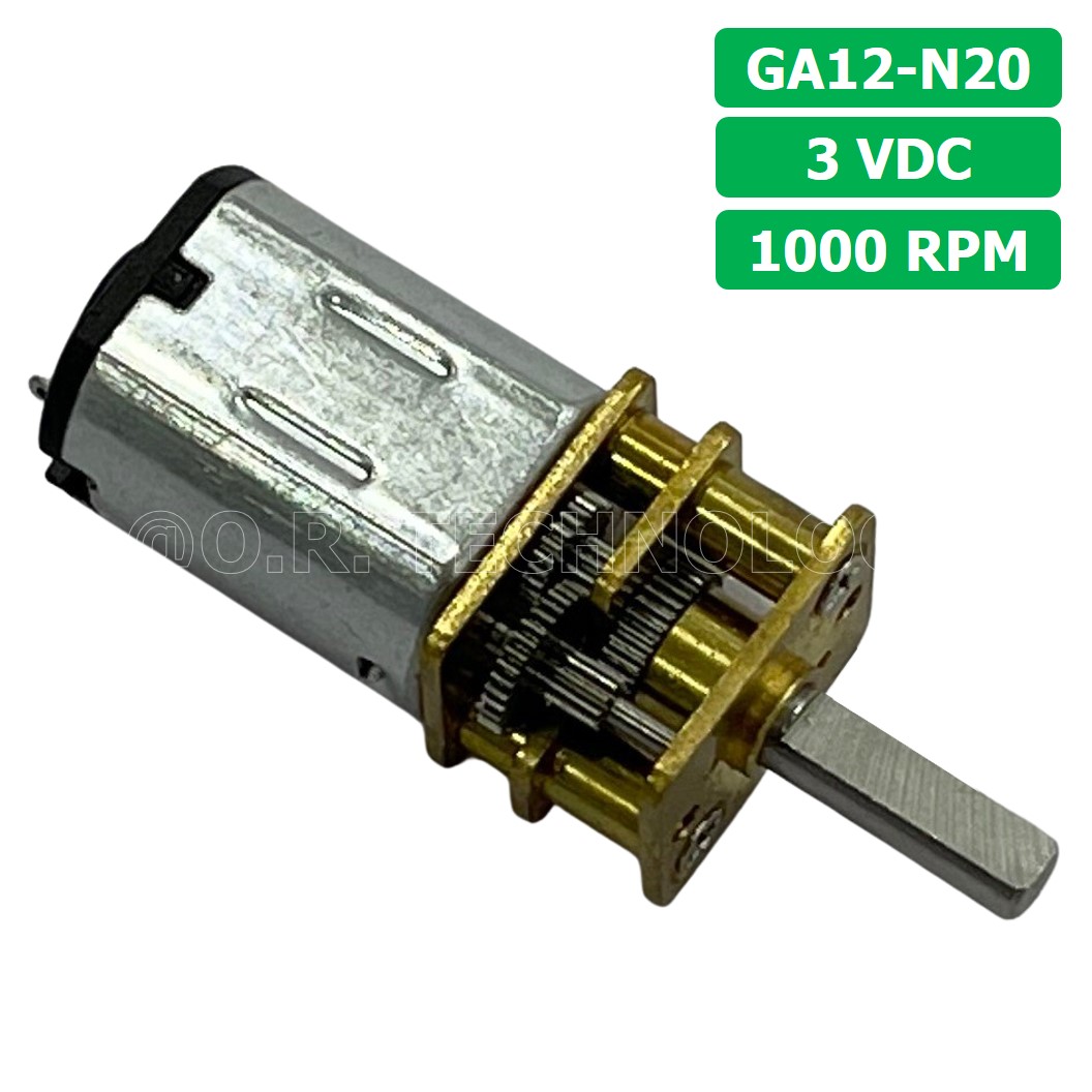 JB255 มอเตอร์ มอเตอร์เกียร์ N20 3VDC 1000RPM Micro Gear Motor DC แกนขนาด 3mm D Shaft มอเตอร์ทดเฟือง GA12-N20 ไมโครมอเตอร์