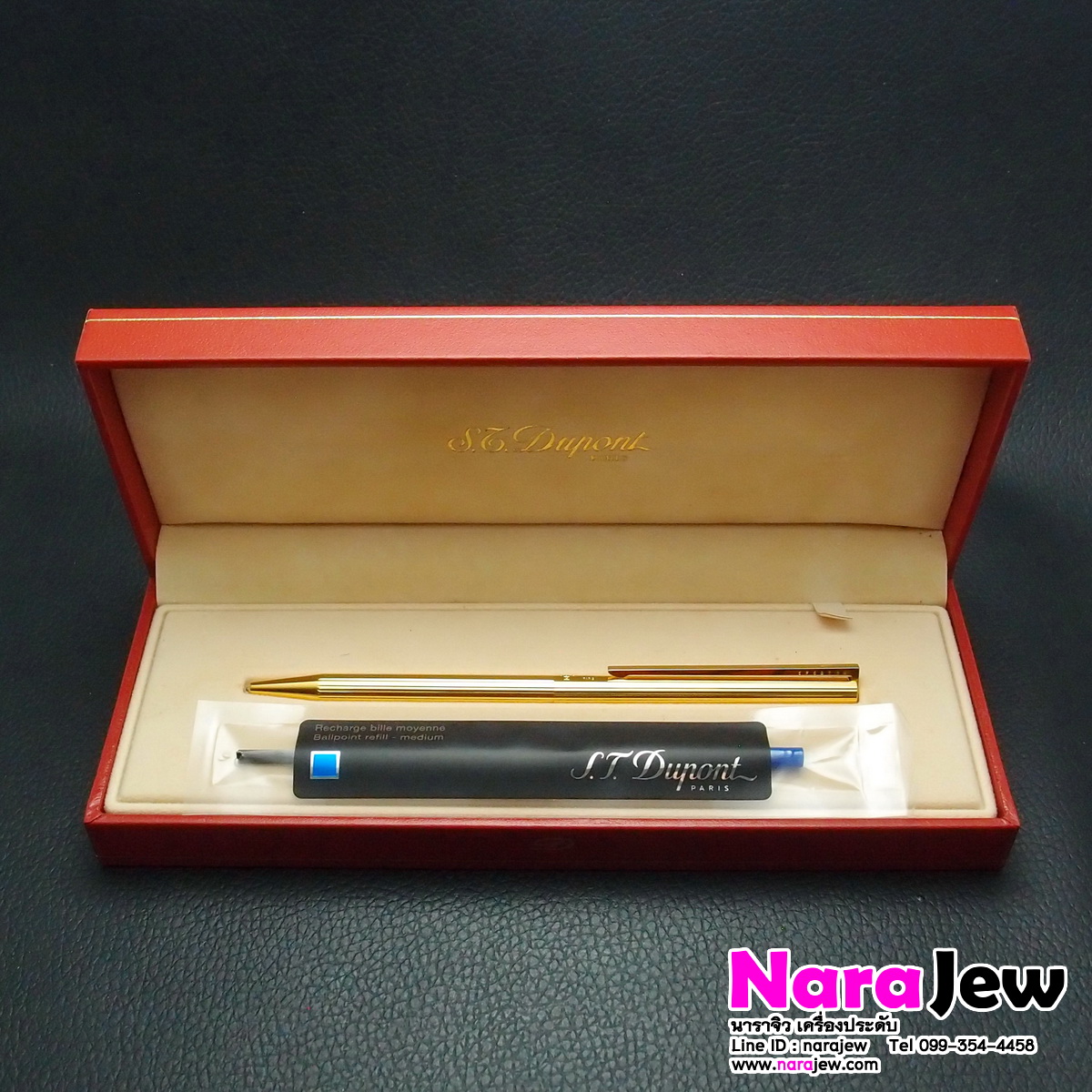 ST.Dupont ปากกา ดูปองท์ ของแท้ ผลิตจากฝรั่งเศส เคลือบทองคำแท้ 24K ปากกาหลุดจำนำ