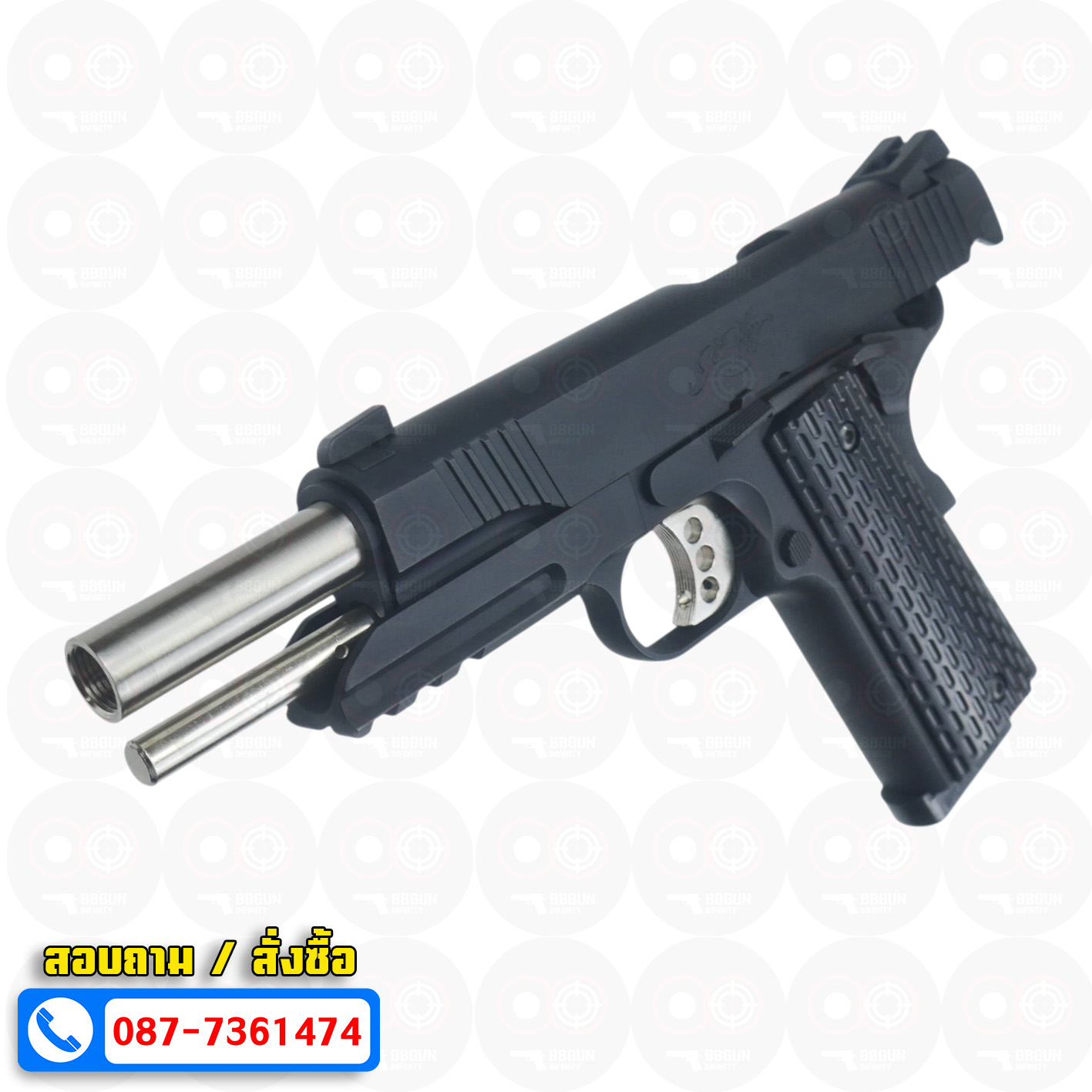 บีบีกันอัดแก๊ส Army Armament R28 Kimber Warrior 1911 สีดำ BB GUN