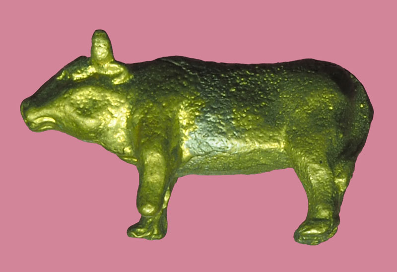 *38573 วัวธนู เนื้อทองเหลืองไม่ทราบที่และปีสร้าง 12