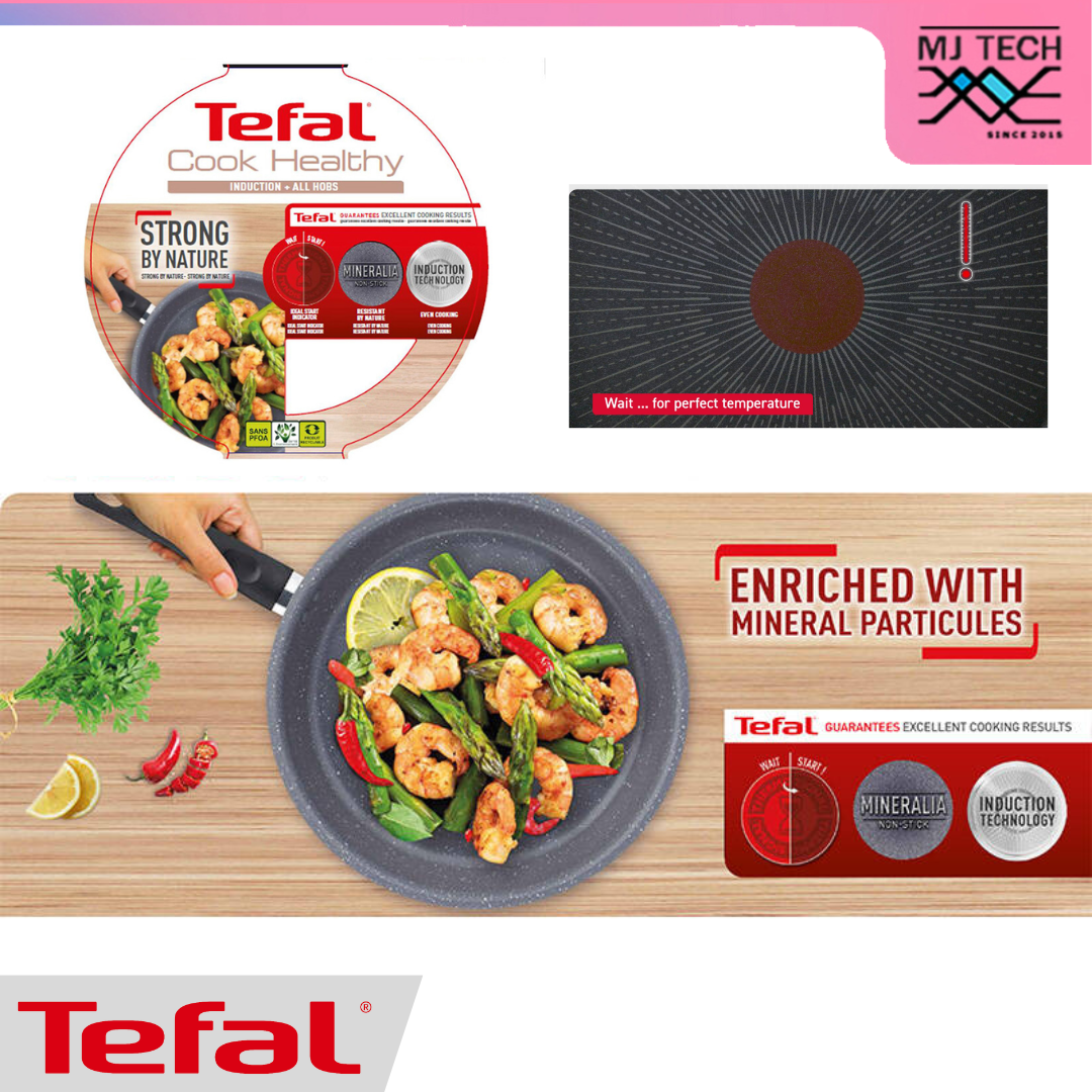 Tefal กระทะก้นลึก Cook Healthy ขนาด 28 ซม. ขอบ 2 หยัก รุ่น G1348695