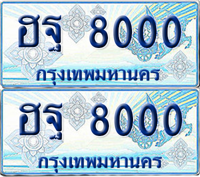 ทะเบียนรถตู้ 8000 รถตู้ป้ายฟ้า ฮบ 8000 เลขประมูล (1)