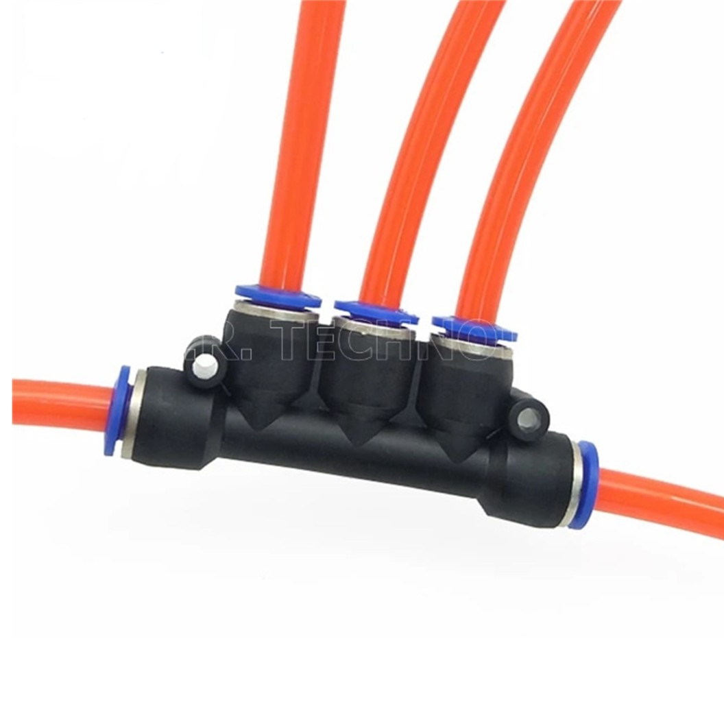 PK ข้อต่อลม 5 ทาง Air Fitting Connector PK Union 5 way ข้อต่อสายลม PK-4/PK-6/PK-8/PK-10/PK-12 ข้อต่อท่อลม แบบ 5ทาง ห้าทาง ข้อต่อนิวเมติก Pneumatic