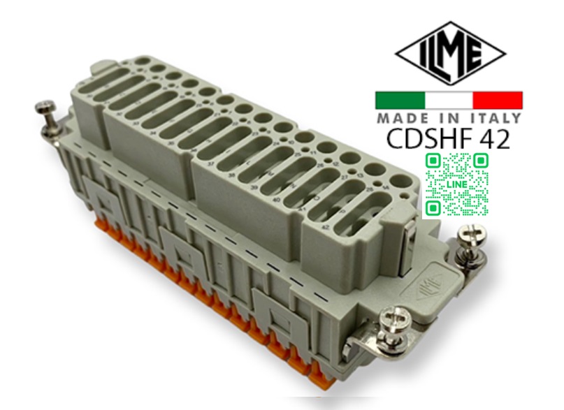 CDSHF 42 Female insert, CDSH series, SQUICH® spring terminal connection without tools, 42 poles + PE, 10 A 400 V 6 kV 3, size "104.27
