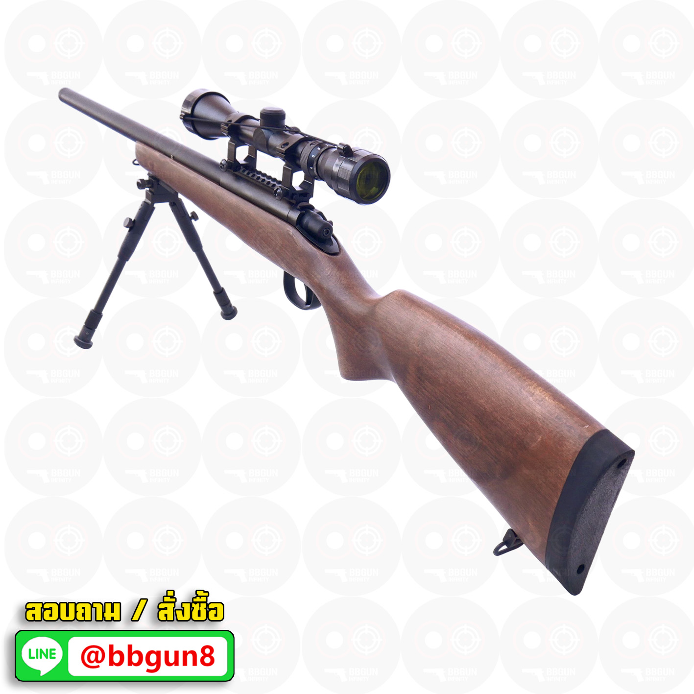 บีบีกันสไนเปอร์ไรเฟิล Double Bell 202 VSR-10 พันท้ายไม้แท้ Air Cocking - Real Wood BB GUN Sniper Rifle