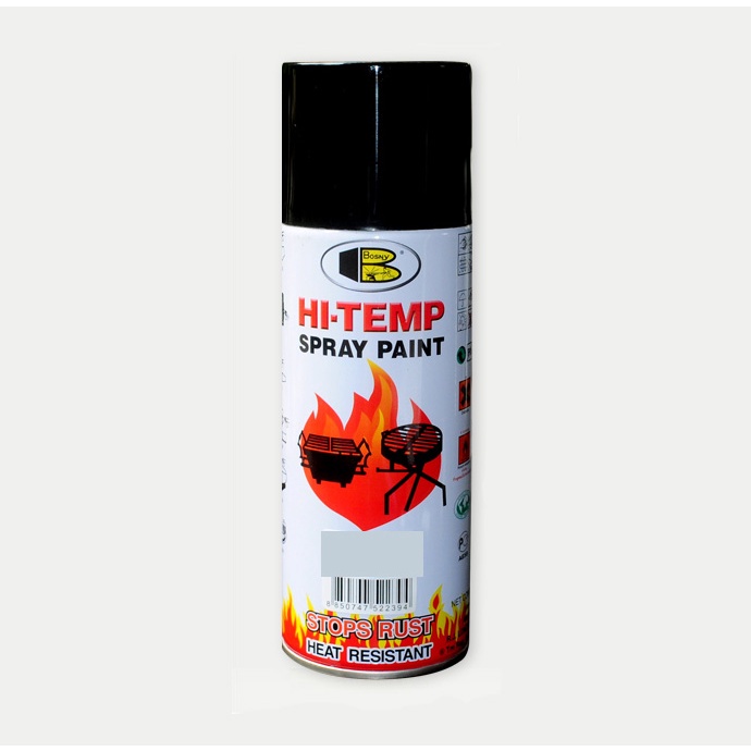 สีสเปรย์ทนความร้อน BOSNY สีดำ (ราคารวมแวทขายส่งยกโหล) ทนความร้อนสูง สีพ่นท่อไอเสีย สีทาหม้อน้ำ {2104627601}