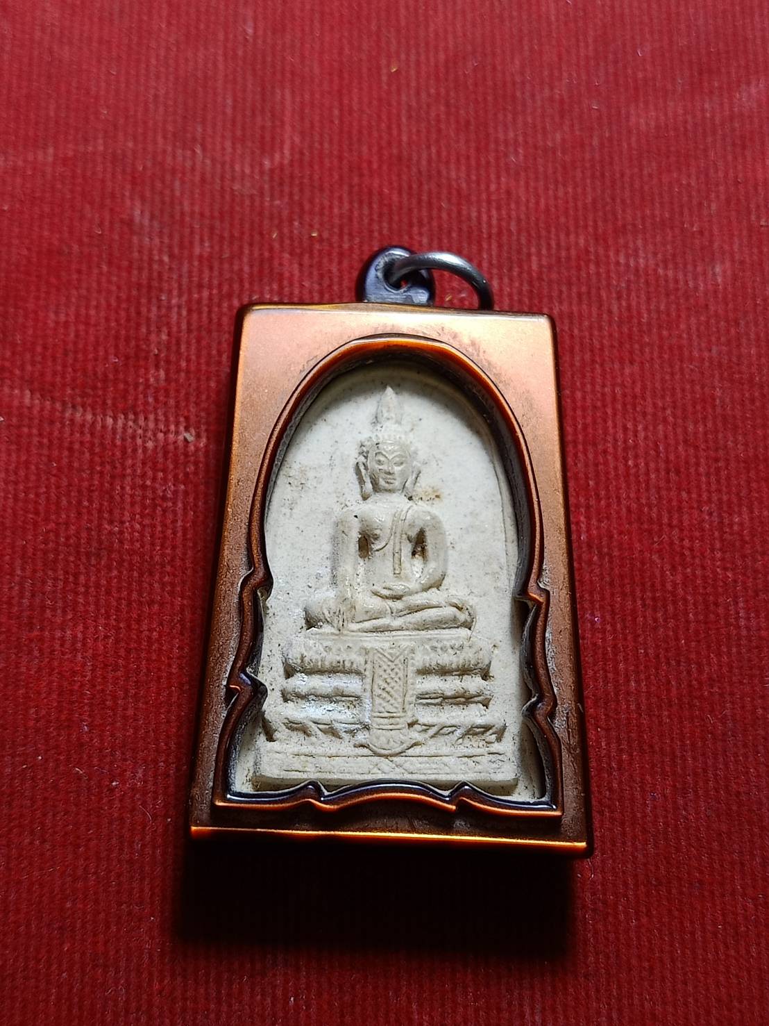 สมเด็จวัดไร่ขิง จ.นครปฐม เลี่ยมวินเทจเก่า (SKU-06212)