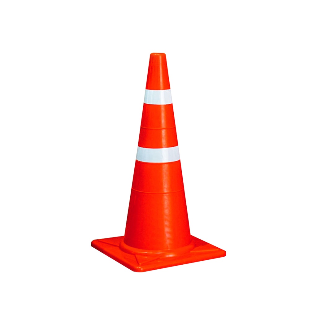 กรวยจราจรสีส้ม คาดเทป 3M ขนาด 70 CM (แพคละ 1 อัน)(ราคารวมแวท) กรวยสีส้ม พร้อมแถบสะท้อนแสง {รหัสสินค้า2700112901}