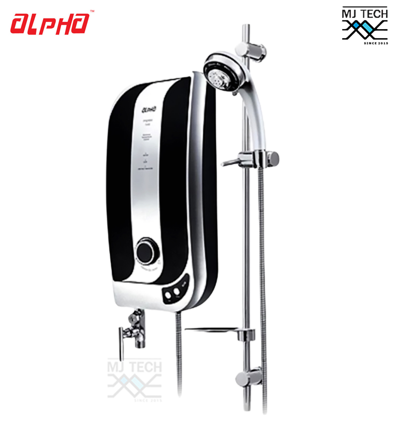 ALPHA เครื่องทำน้ำอุ่น พร้อมชุดฝักบัวและชุด Slide bar ขนาด 5500W รุ่น IMPRESS 700E 5.5