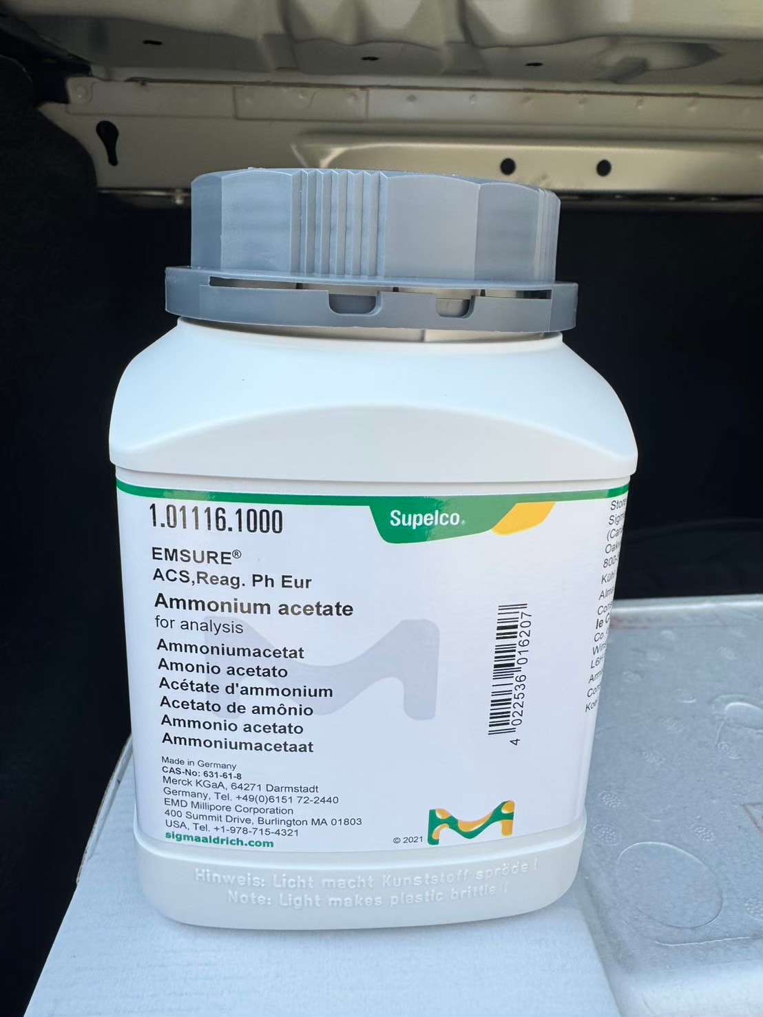 101116 Ammonium acetate for analysis EMSURE®