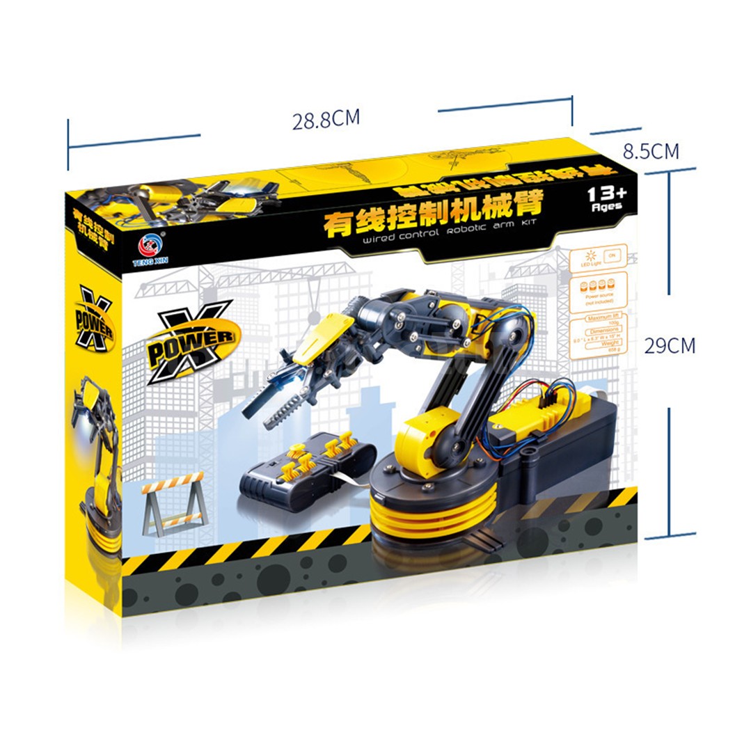 RB-003 ชุดหุ่นยนต์ แขนกล แบบมีสาย/ไร้สาย Robotic Arm kit Wired/Wireless Control Remote โรบอท แขนกล ชุดตัวต่อแขนกล Robot Arm