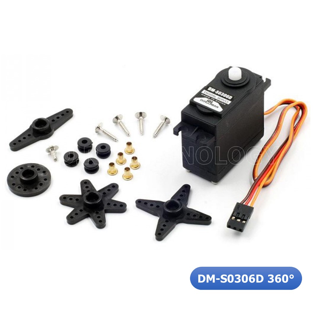 (1ชิ้น) NA124 เซอร์โวมอเตอร์ ดิจิตอล DM-S0306D Digital Servo 360 องศา 3kg
