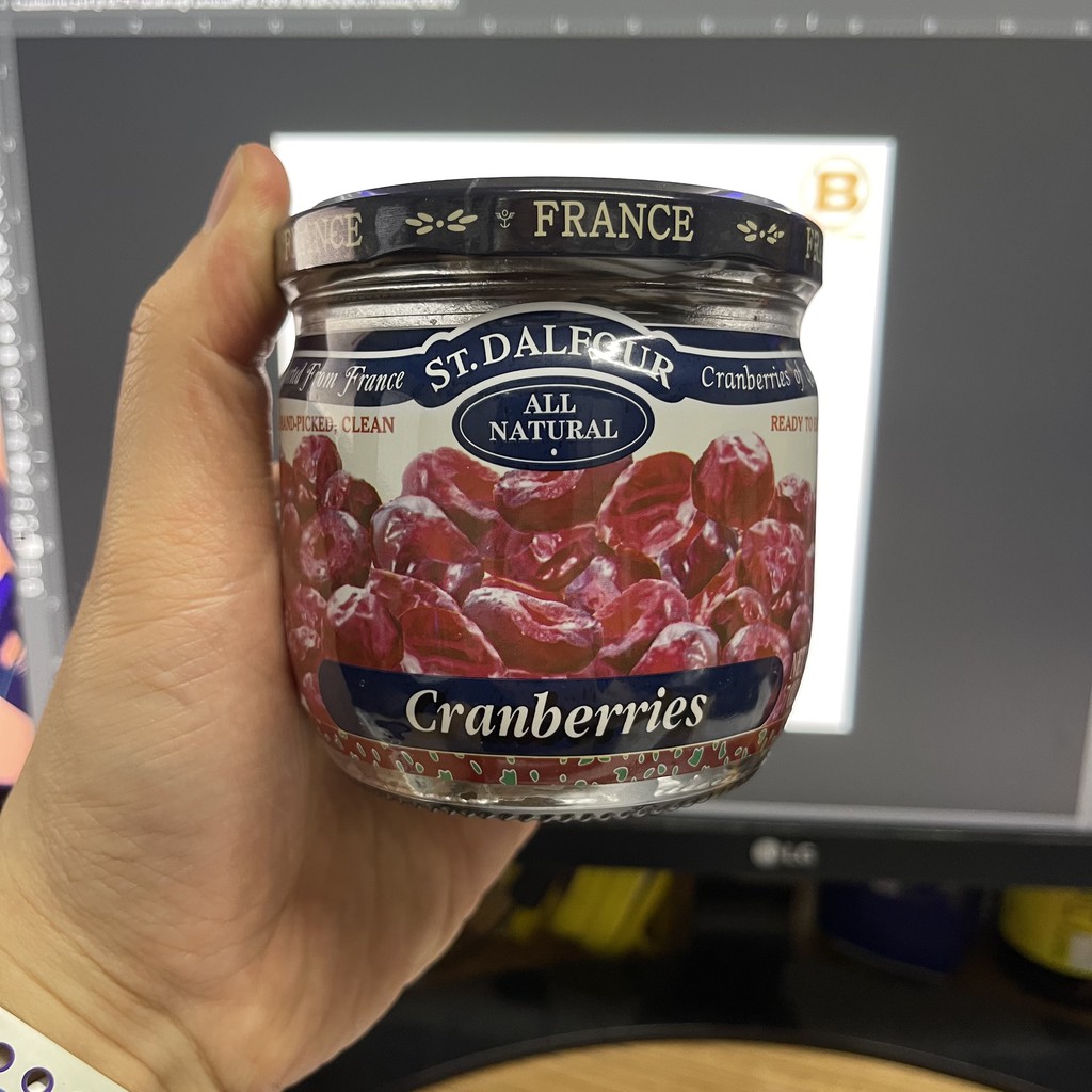 เซนต์ดาลฟูร์ แครนเบอร์รี่ แห้ง 200 กรัม สินค้านำเข้าจาก ประเทศฝรั่งเศส St.Dalfour Cranberries 200 g.