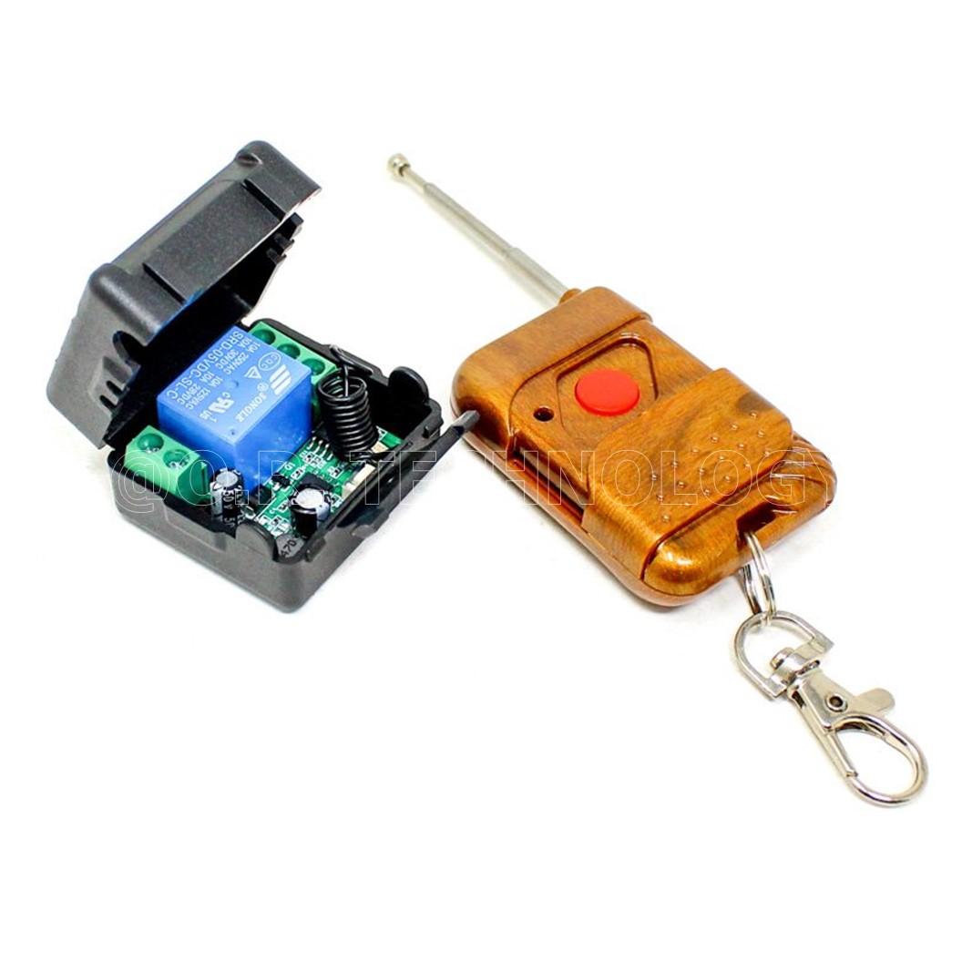 (1ชิ้น) BA208 รีโมทควบคุม 1 ปุ่ม สวิตช์รีโมท รีโมทไร้สาย รีโมทควบคุมแบบไร้สาย รีโมทไวเลส พร้อมรีเลย์สั่งงาน 1ช่อง แบบกดติดปล่อยดับ 433MHz 5V 1 Channel Relay Module Wireless Remote Control Switch