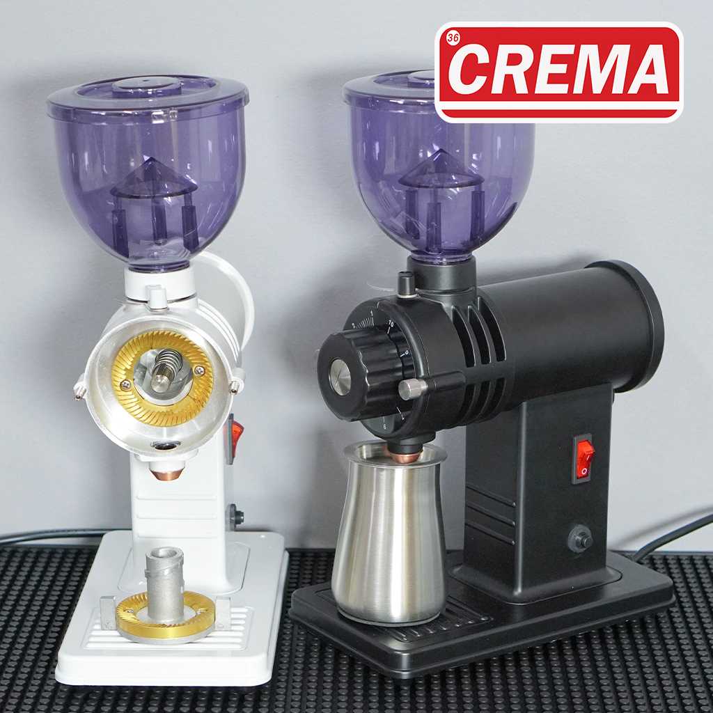 (รับประกัน 1 ปี) เครื่องบดกาแฟ CREMA800 ไทเทเนี่ยม 60 mm. เฟืองแท้ ปรับความระเอียด 10 ระดับ