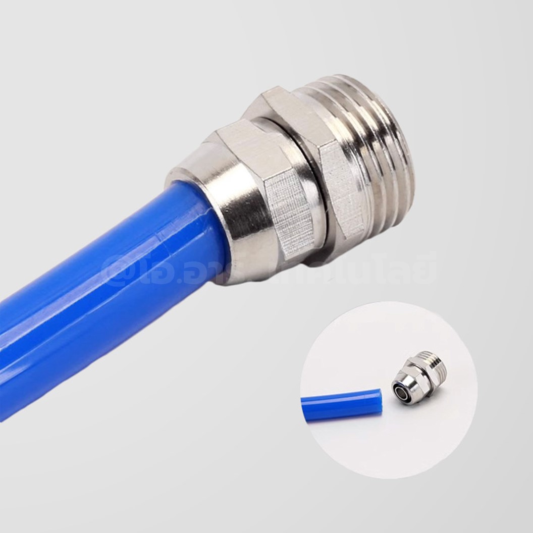 KPC ข้อต่อลมสวมอัด ตรง เกลียวนอก Quick Joint Connector Straight Male Thread ข้อต่อลม แบบสวมอัด เกลียวตัวผู้ Air fitting ข้อต่อตรงเกลียวนอก