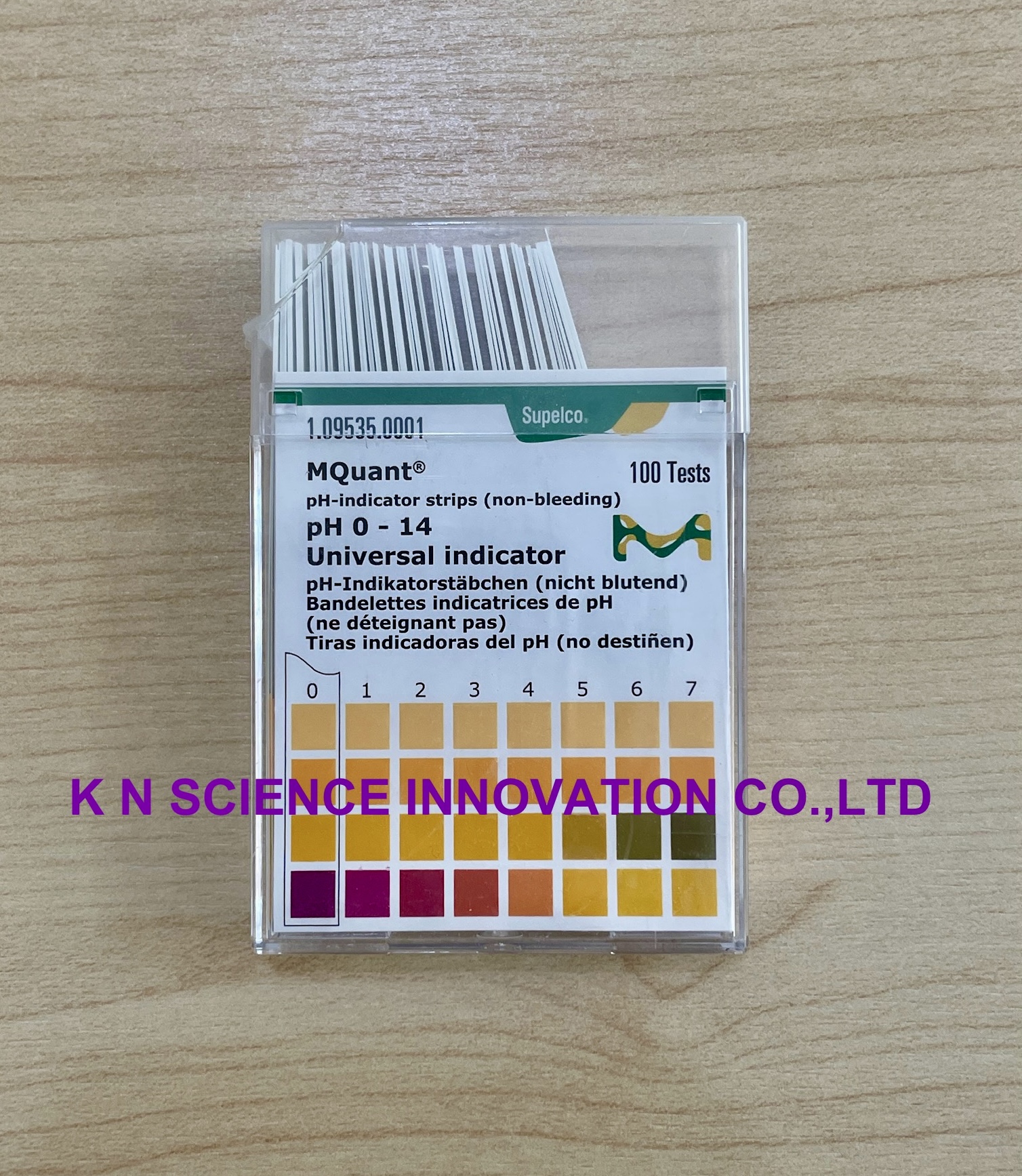 pH-indicator strips pH 0 - 14 Universal indicator , non-bleeding , MQuant® ยี่ห้อ Merck 109535