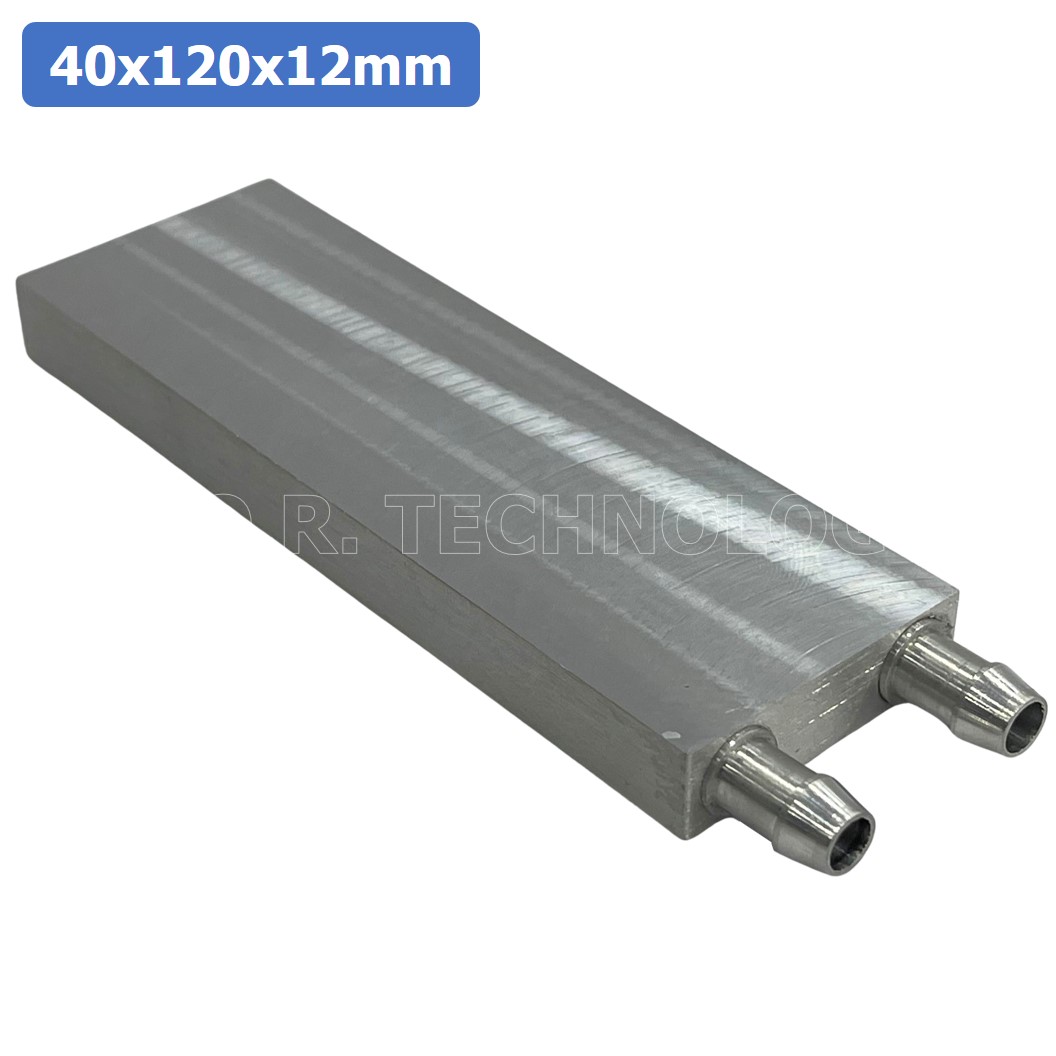 (1ชิ้น) NA563 บล็อกน้ำระบายความร้อน ขนาด 40x120x12mm บล็อกน้ำ อลูมิเนียมบล็อก Water Cooling Head Water Cooling Plate Aluminium block 40*120*12mm แผ่นร้อนเย็น