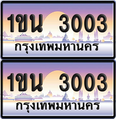 ทะเบียนรถ 3003 ทะเบียน 1ขน 3003 ผลรวมดี 15 พร้อมส่งมอบ (เลขมงคล)