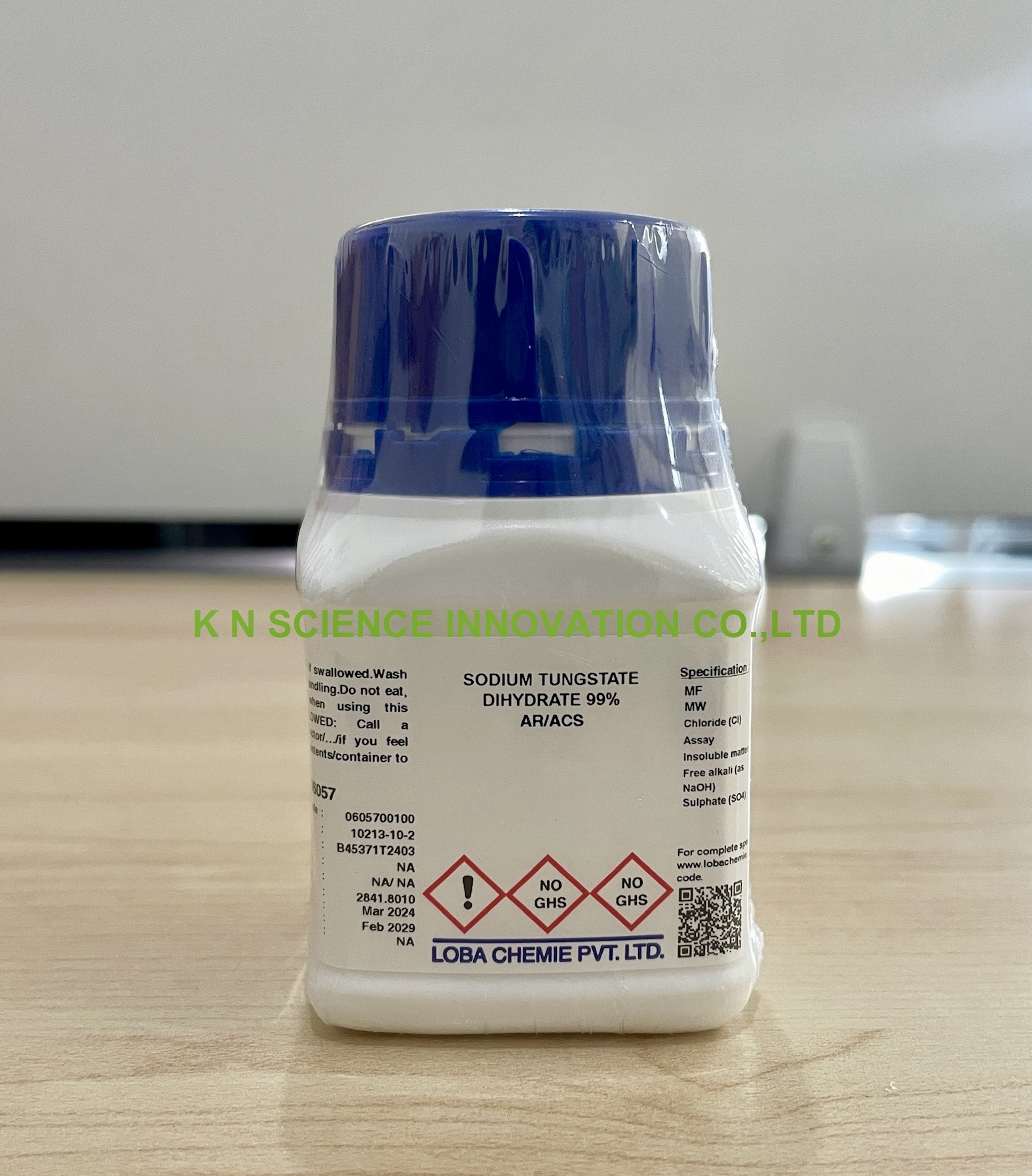Sodium tungstate dihydrate, 99%, AR 10213-10-2 ,100 g ,Loba 0605700100