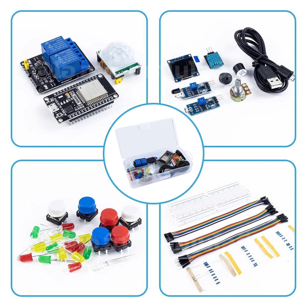 CAE-312 ชุดเริ่มต้นเรียนรู้ ESP32 Basic Starter Kit WiFi IOT Development Board Learning Kit พร้อมคู่มือ
