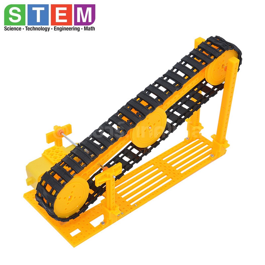 T-S20 ชุดประกอบไม้ สายพานไฟฟ้า รีโมท Remote Electric Conveyor Belt Wooden Kit STEM Education ของเล่นเสริมทักษะ เสริมพัฒนาการ ชุดเรียนรู้ ชุดทดลอง สายพานลำเลียง