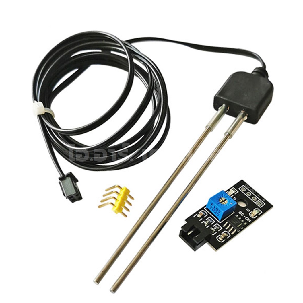 เซนเซอร์วัดความชื้นในดิน แบบแท่งเหล็ก สายยาว 1.3/5เมตร Soil Moisture Sensor Module Humidity with 1.3/5M Cable โมดูลตรวจจับความชื้นในดิน