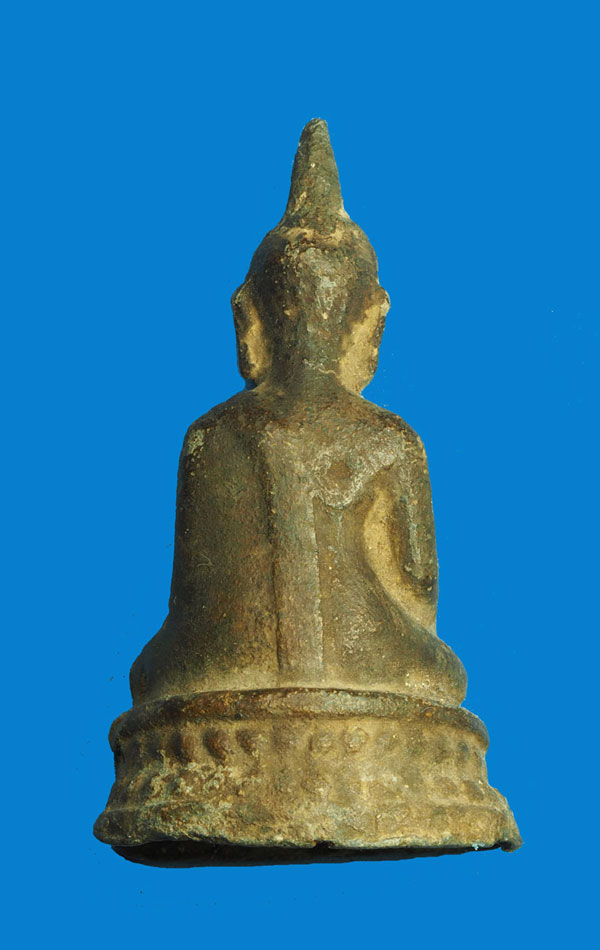 *31939 พระรัตนะหรืออยุธยาปลาย พิมพ์ทรงมารวิชัย ไม่ทราบเนื้อชินตะกั่วโบราณ หนักมาก หน้าตักกว้าง 1.2 นิ้ว 2