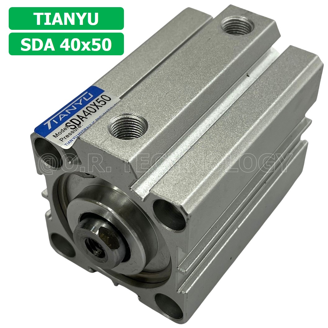 SDA40 กระบอกลมคอมแพค กระบอกลม รุ่นคอมแพค Compact Air Cylinder SDA Series แบบคอมแพค (Bore40 x Stroke10-70) SDA-40