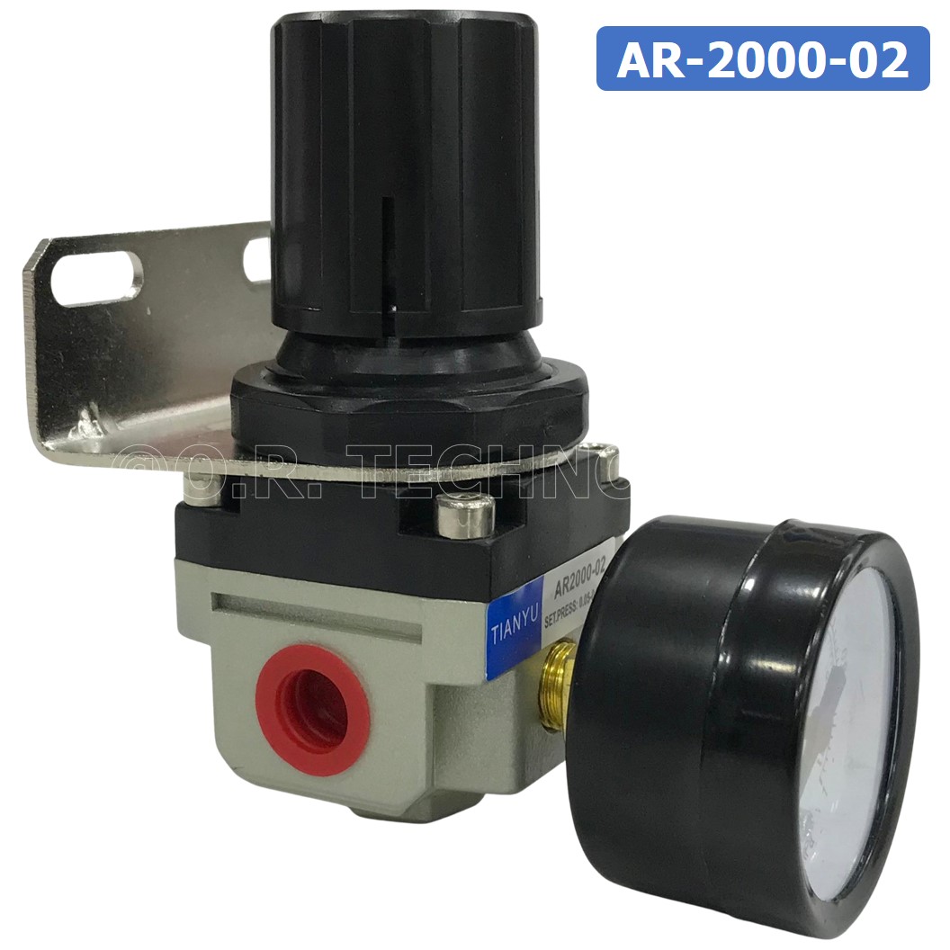 (1ชิ้น) AR-2000-02 ตัวปรับแรงดันลม ชุดปรับแรงดันลม Air Regulator Pneumatic TIANYU AR2000-02