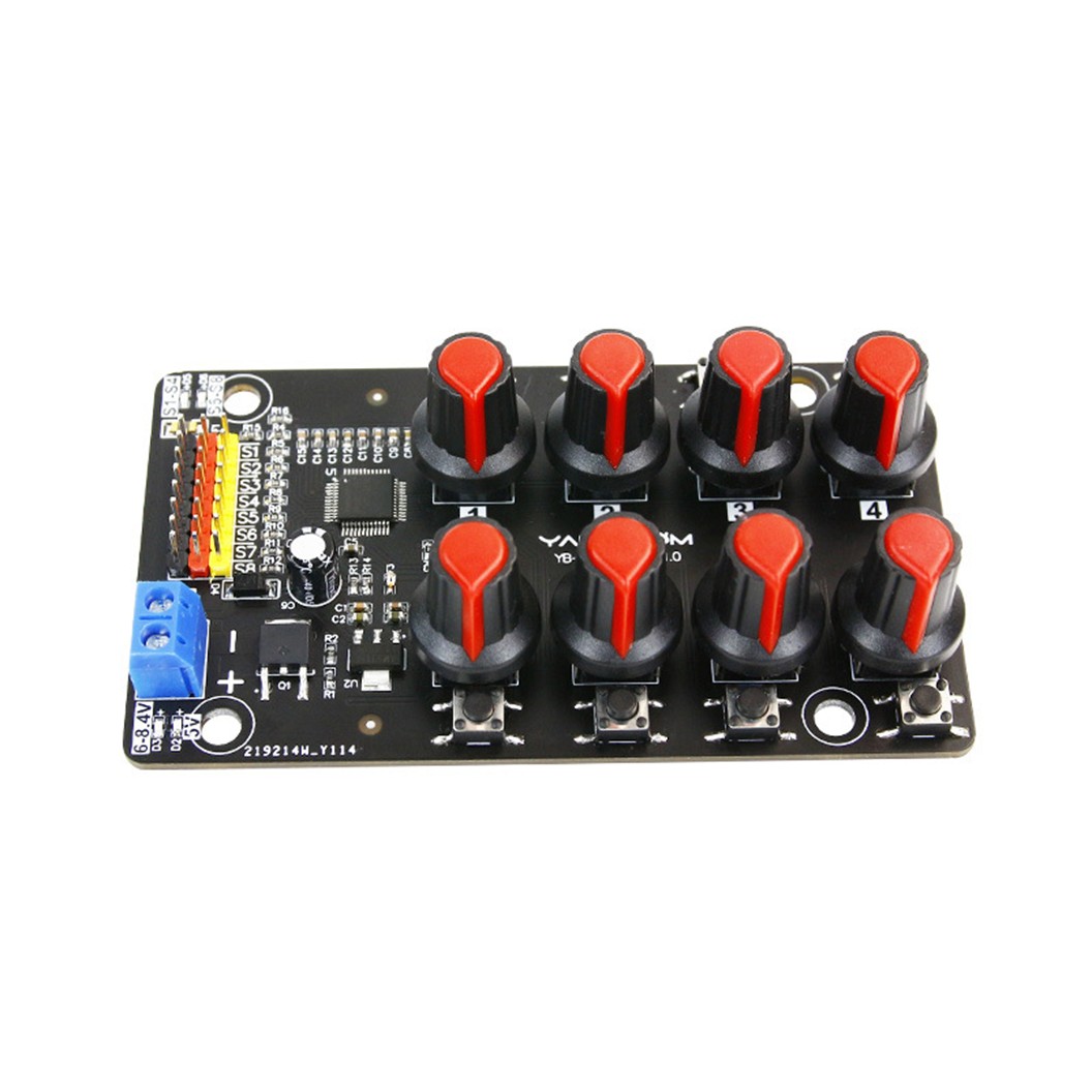 YB-801 Yahboom บอร์ดควบคุมเซอร์โวมอเตอร์ 8ตัว 8-way PWM Servo Controller Debugging board 8-channel PWM servo control debugging board for DIY smart robotics