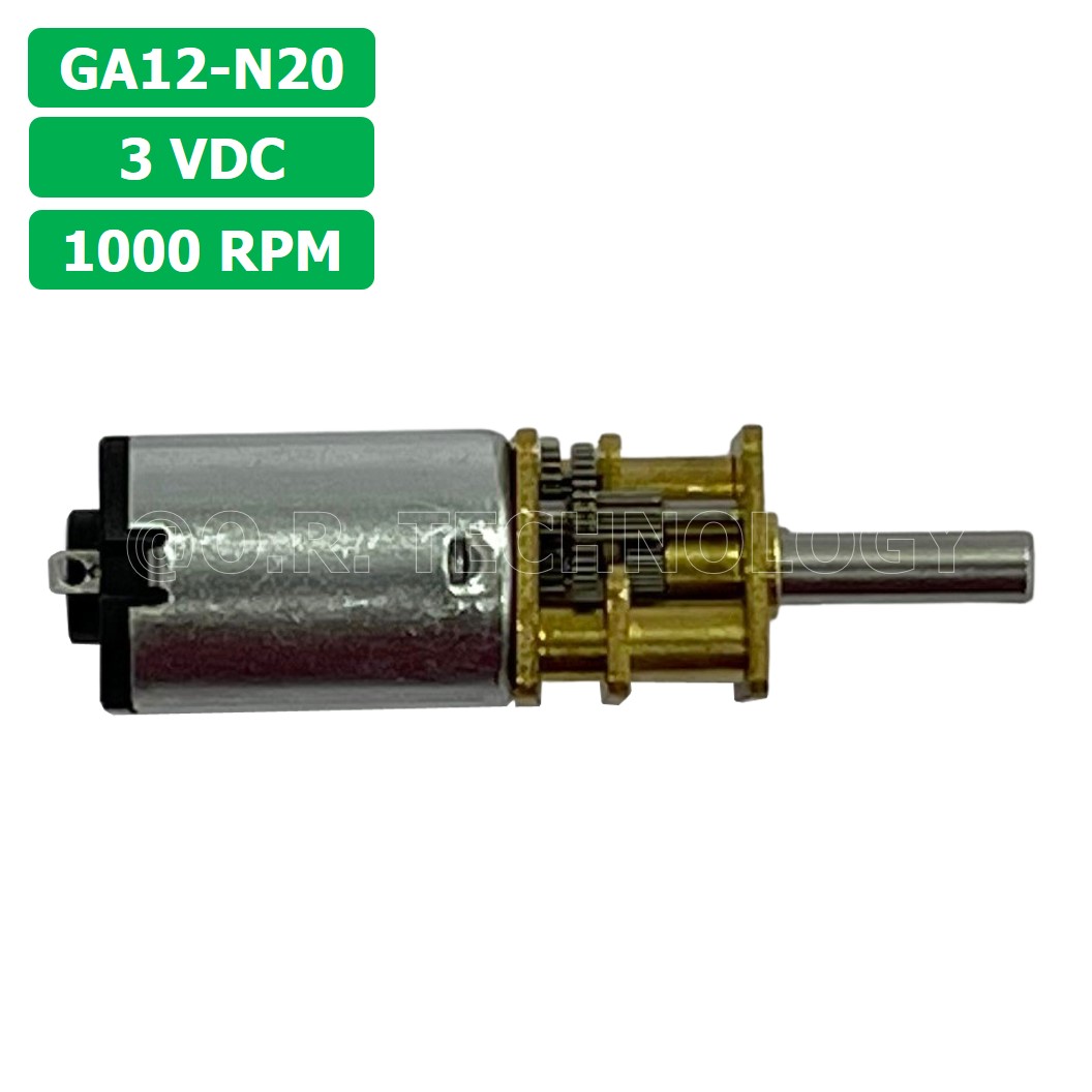 JB255 มอเตอร์ มอเตอร์เกียร์ N20 3VDC 1000RPM Micro Gear Motor DC แกนขนาด 3mm D Shaft มอเตอร์ทดเฟือง GA12-N20 ไมโครมอเตอร์