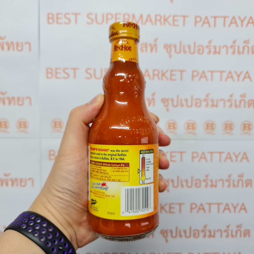 แฟร้งค์ส เรด ฮอต วิงส์ บัฟฟาโล่ ซอส (ซอสหมักปีกไก่) 354 มล. Frank's Red Hot Wings Buffalo Sauce 354 ml.