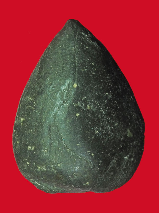 *35002 พระผงกลีบบัว ทรงซุ้่มรัศมี เก่า เนื้อผงใบลาน ไม่ทราบที่และปีสร้าง 3