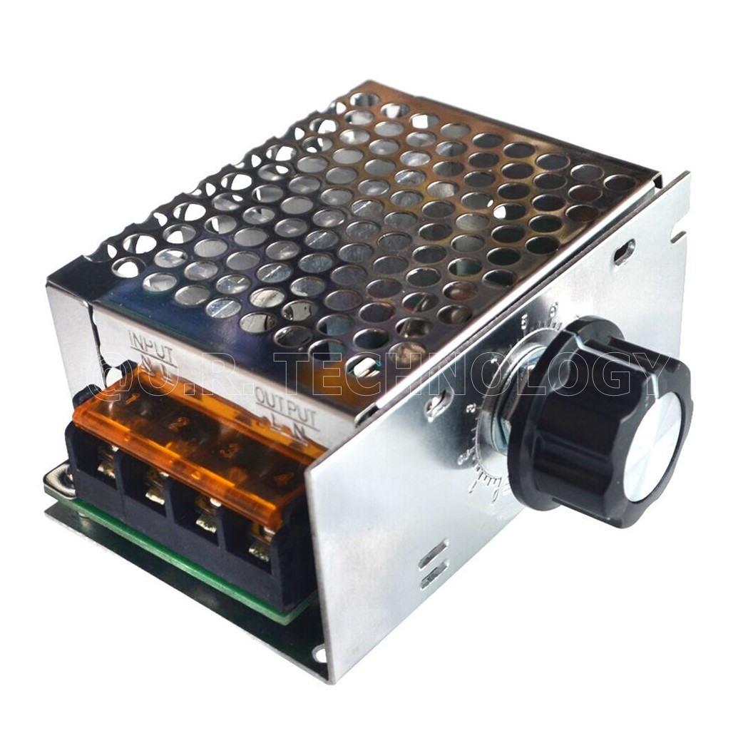 (1ชิ้น) NA381 ไทริสเตอร์ แผงควบคุมความเร็ว แสง อุณหภูมิ โมดูลควบคุมแรงดันไฟฟ้า ตัวปรับลดความเร็วสำหรับมอเตอร์ High-Power Thyristor Electronic Regulator, Dimming Speed Regulation, with Insurance Shell 4000W 220VAC to 0-220VAC (พร้อมกล่อง)