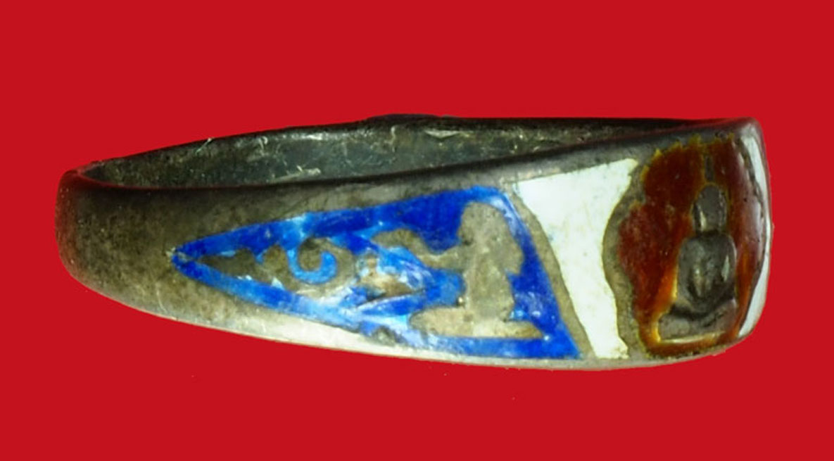 เลิกจำหน่าย*35894 แหวนพระพุทธข้างนางกวัก หลวงพ่อจง วัดหน้าต่างนอก อยุธยา เนื้้อเงิน 12