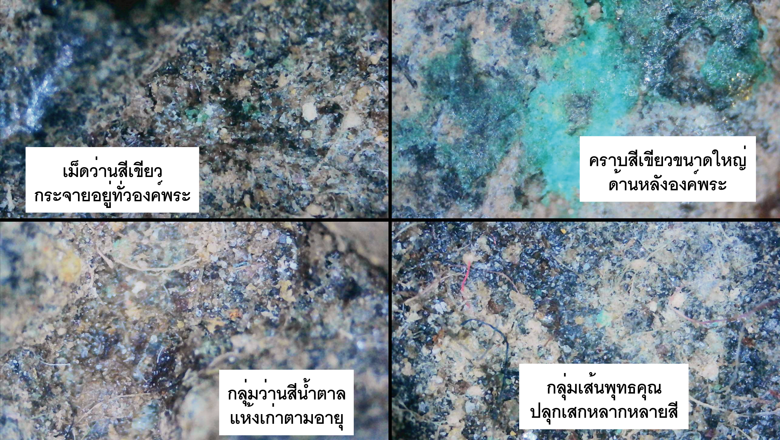 พระปิดตาพิมพ์สี่กรนั่งยอง หลวงปู่เทพโลกอุดร กรุวังสีทา เนื้อผงใบลานผสมว่าน